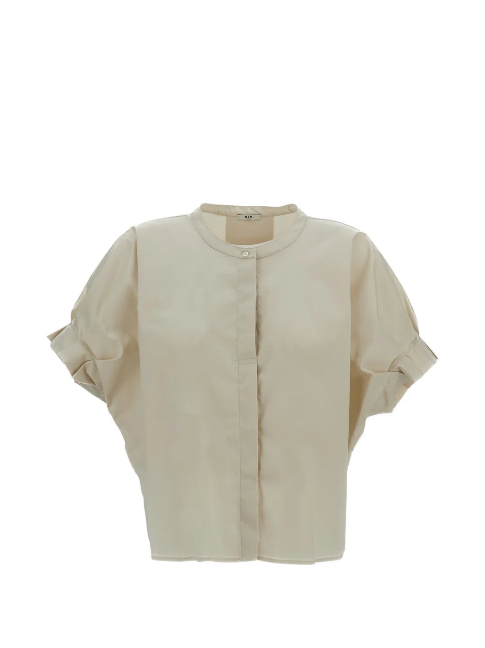 M.S.M. kimono-shoulder draped shirt - Nude