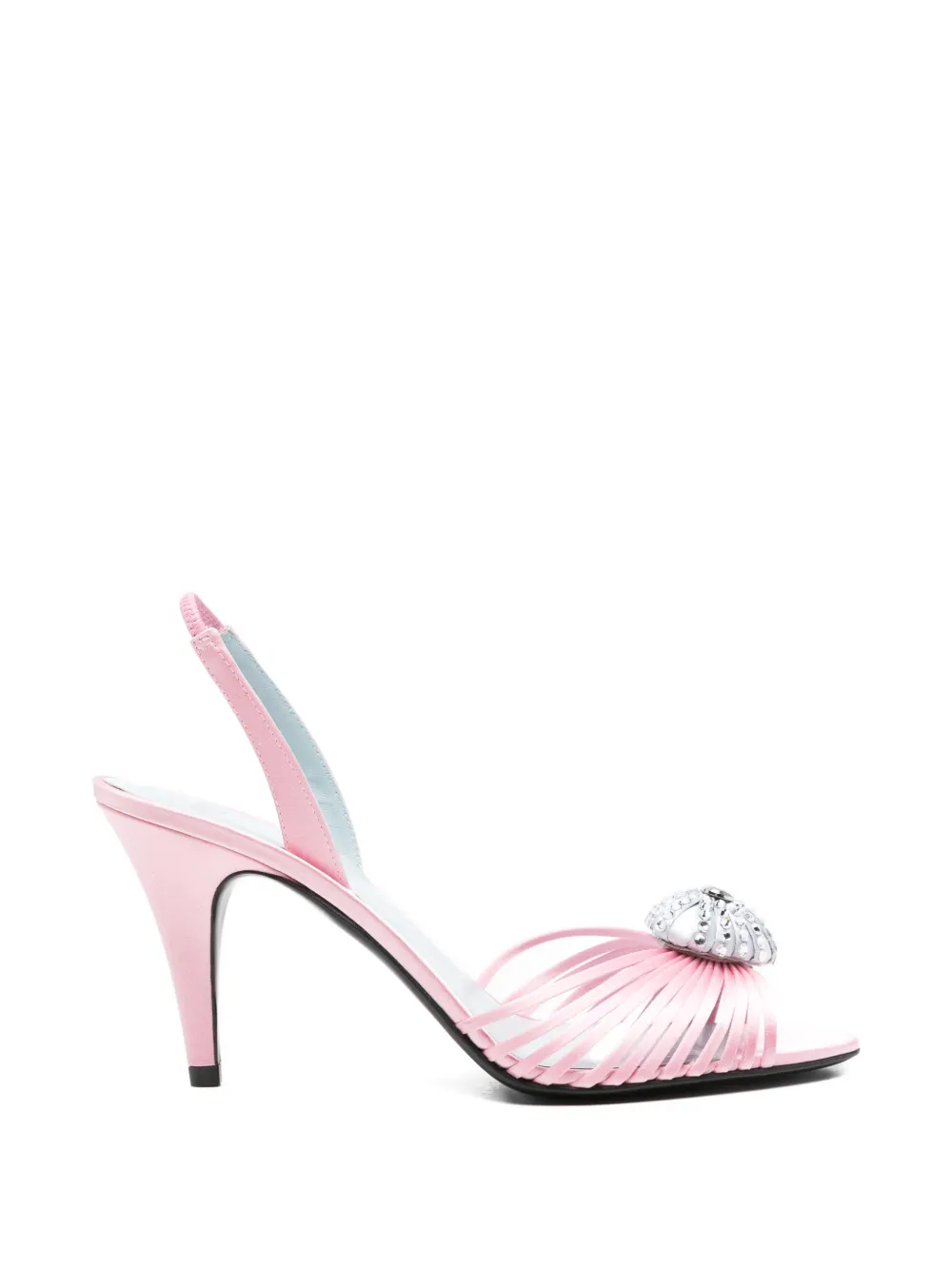 Valentino Garavani VLogo crystal-embellished sandals - Rosa