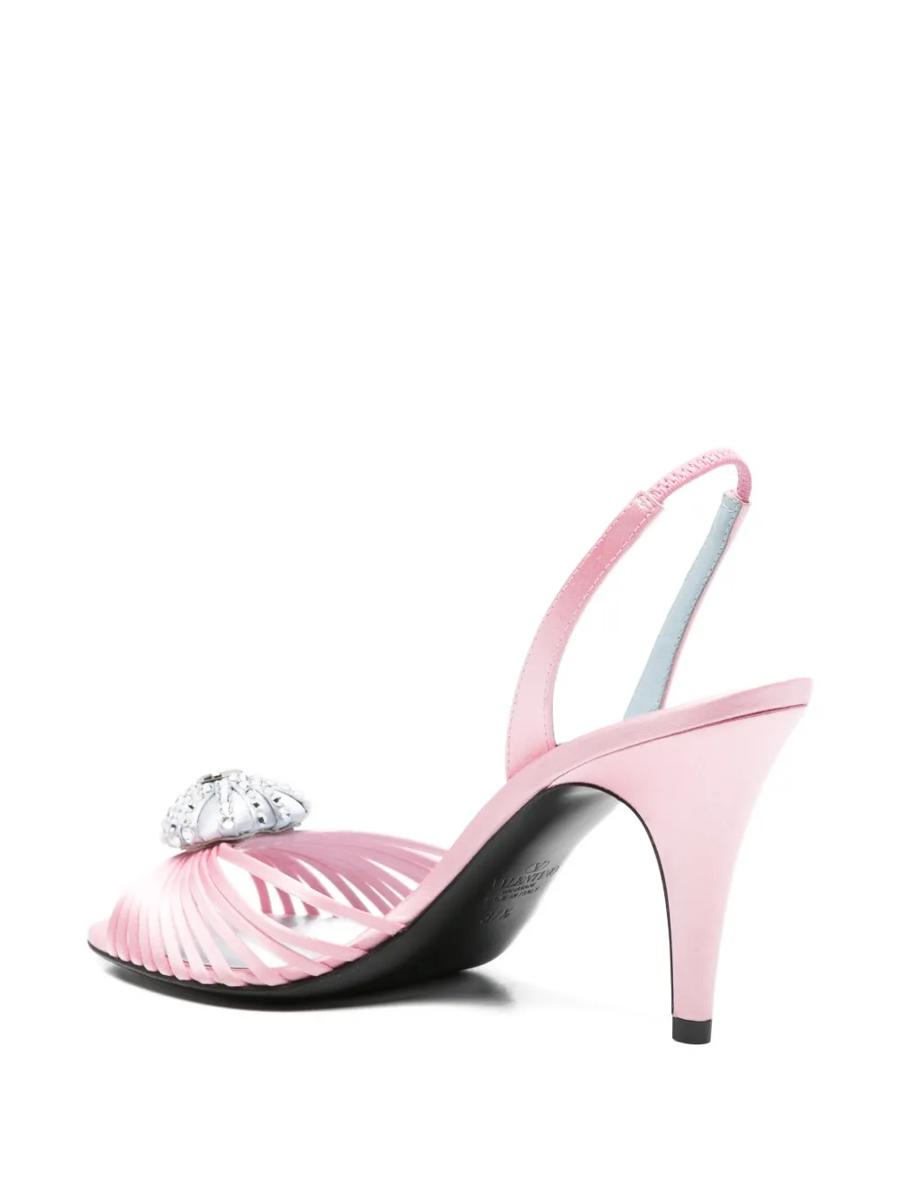 Valentino Garavani VLogo crystal-embellished sandals Roze