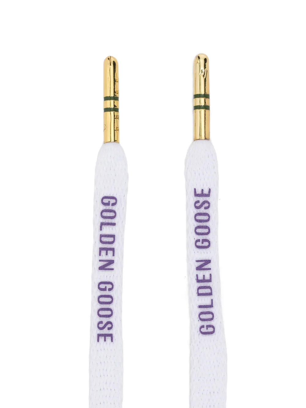 Golden Goose Toernooi schoenveters met metalen uiteinden en logo-print Wit