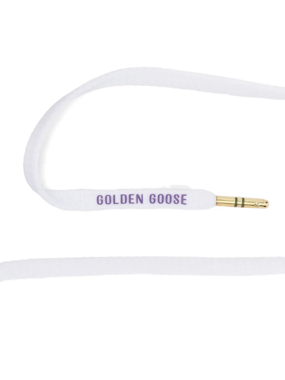 Golden Goose Toernooi schoenveters met metalen uiteinden en logo-print Wit