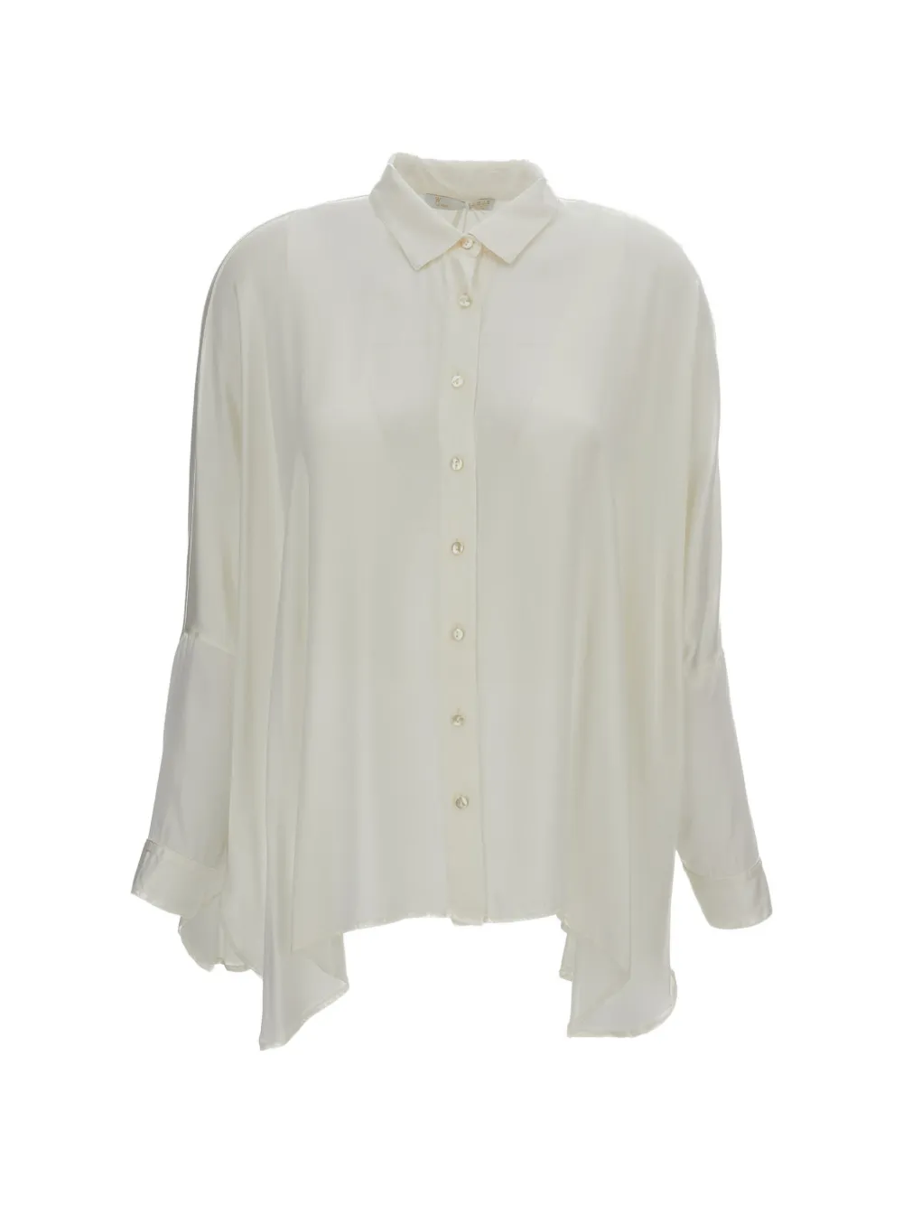 Q-WINS asymmetric long-sleeve shirt - Weiß