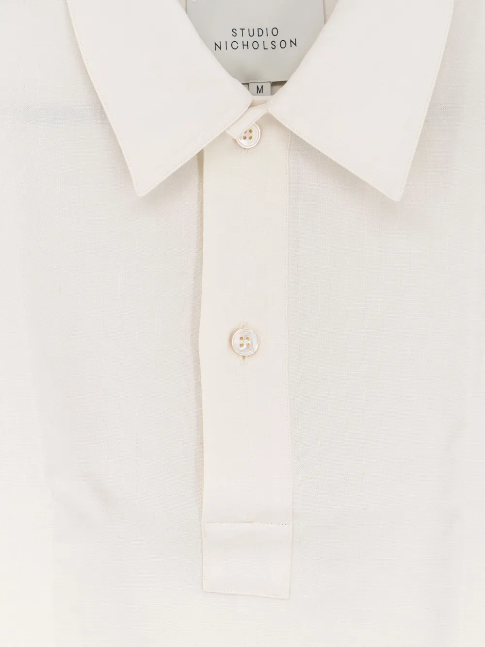 Studio Nicholson Lemmer oversized poloshirt Wit