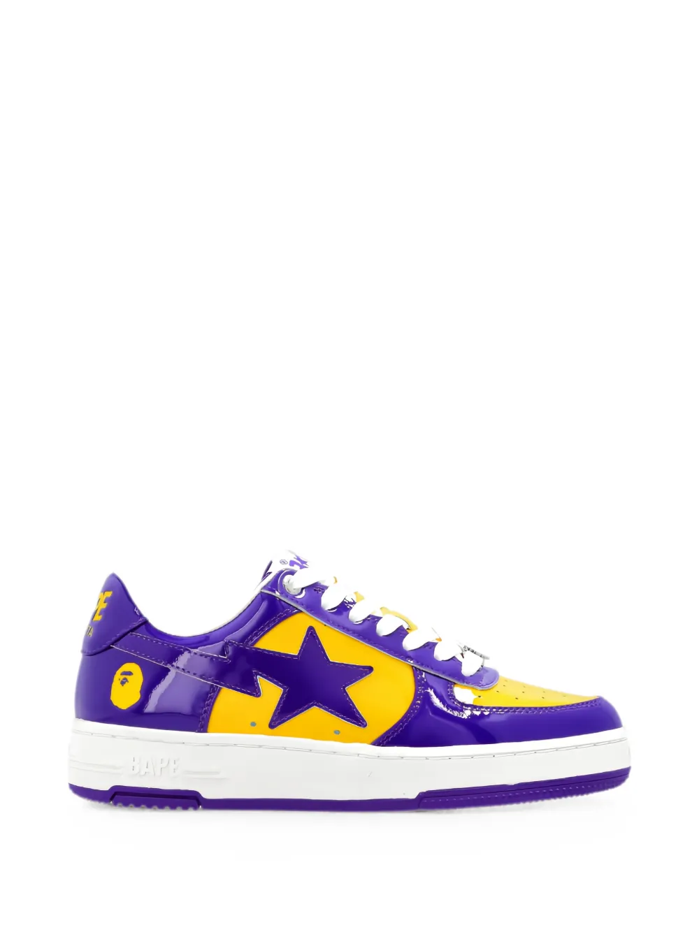 A BATHING APE® Bape Sta patent leather sneakers - Viola