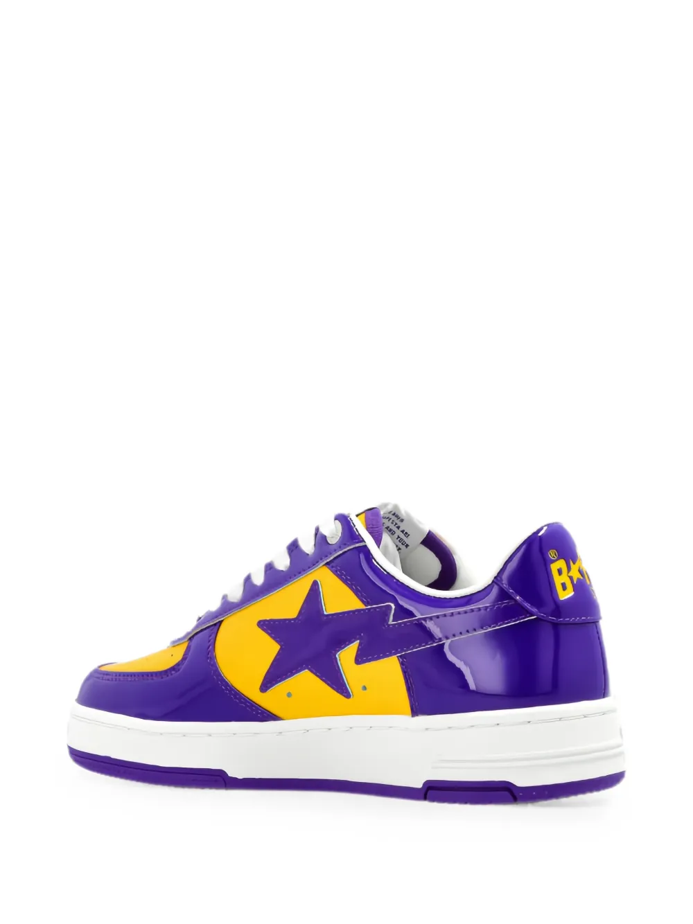 A BATHING APE Bape Sta patent leather sneakers Paars