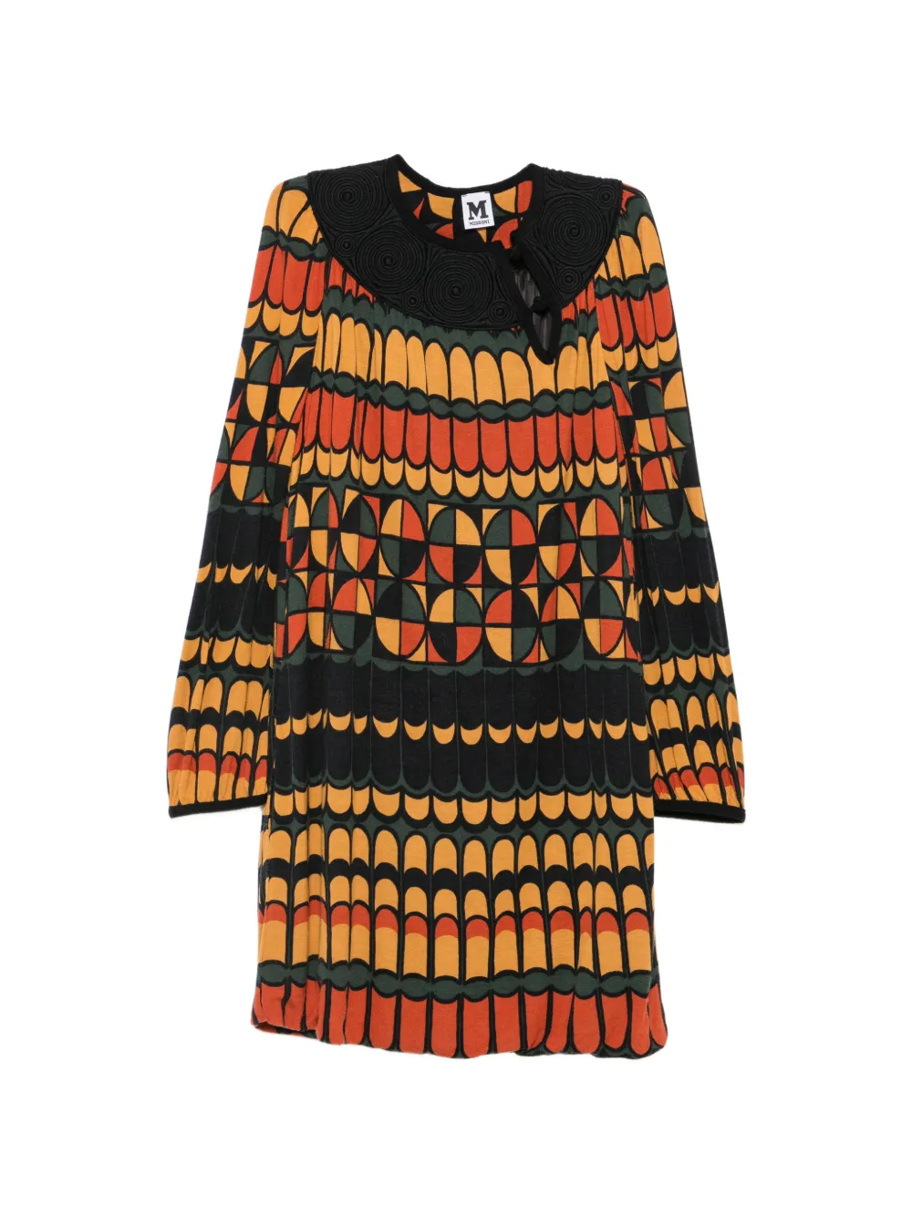 Missoni Pre-Owned 2000 geometric-print mini dress - Nero