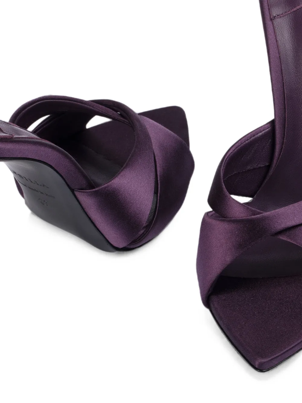 Le Silla Shirley satin sandals Paars