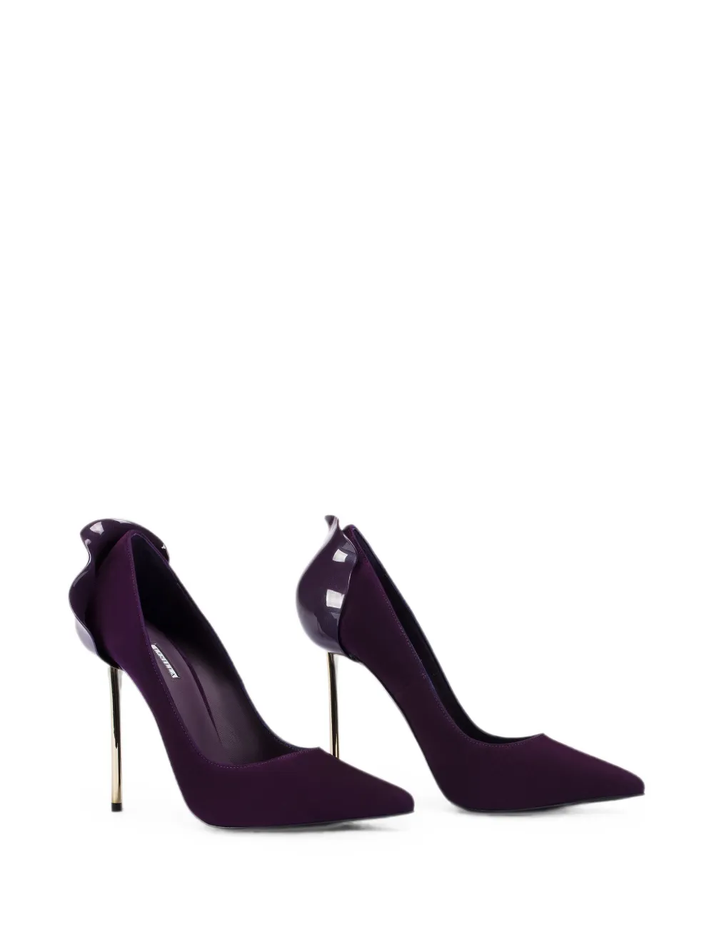 Le Silla Petalo suede pumps Paars