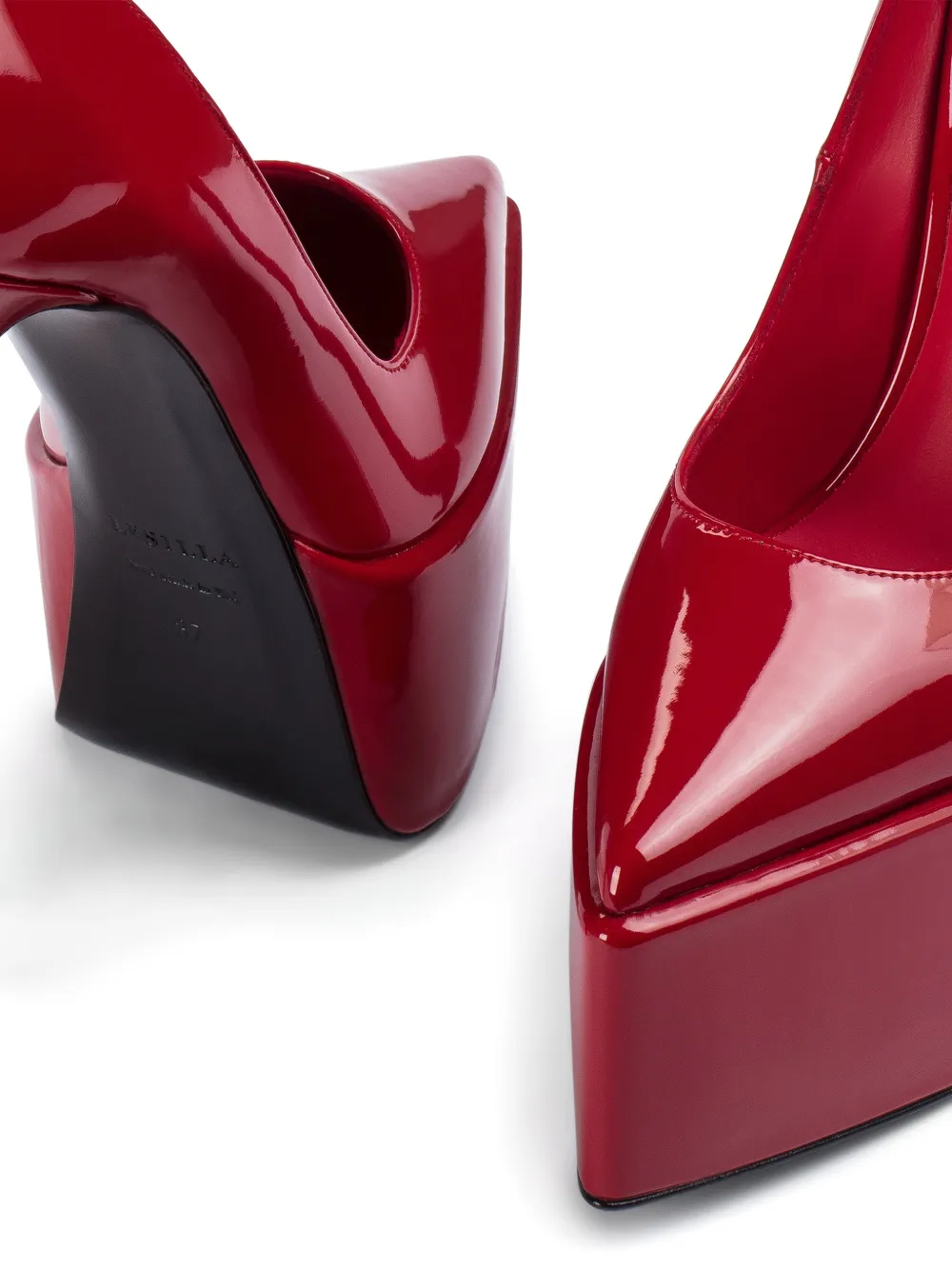 Le Silla Lily pumps met plateauzool Rood