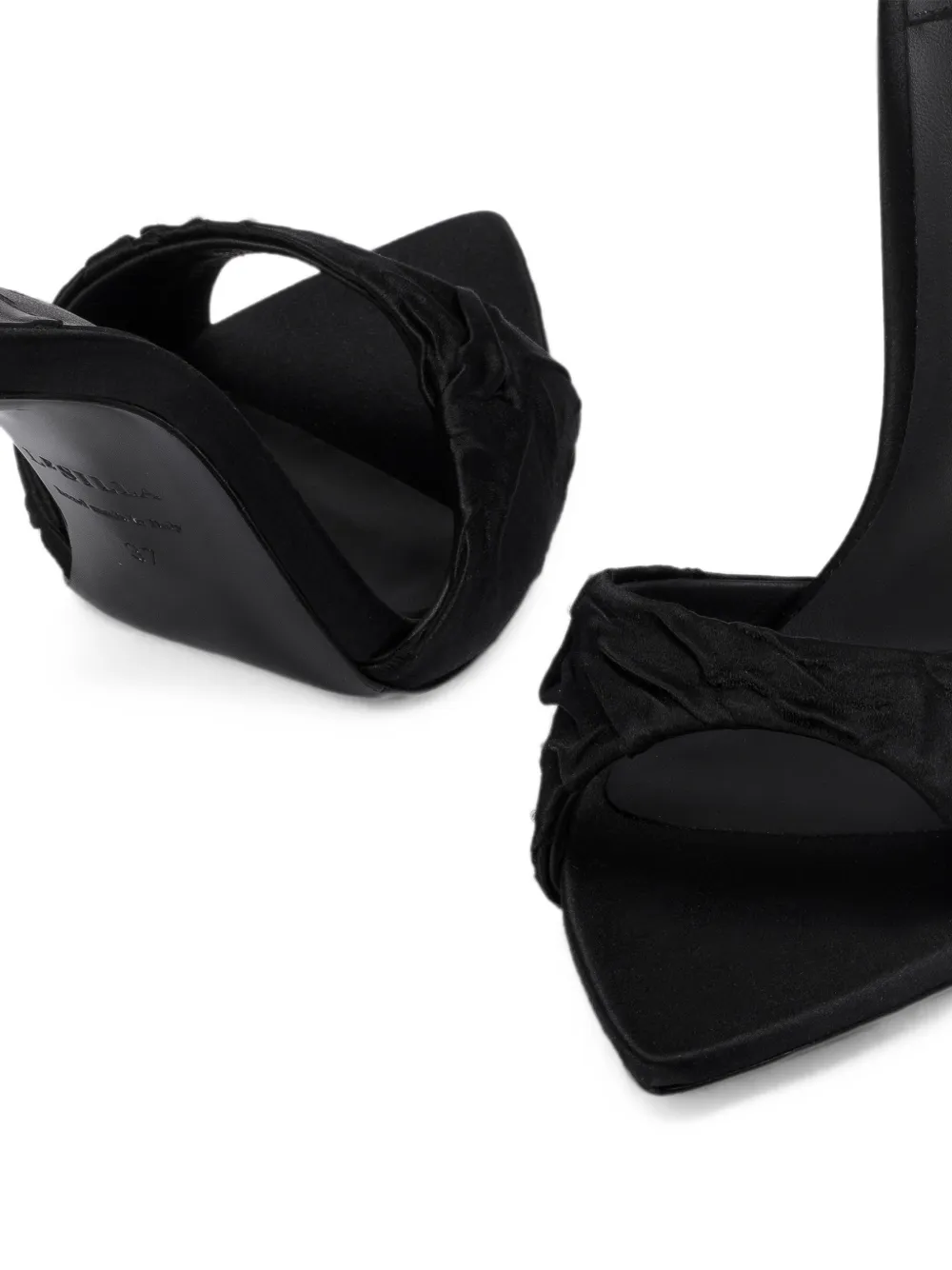 Le Silla Bella silk sandals Zwart