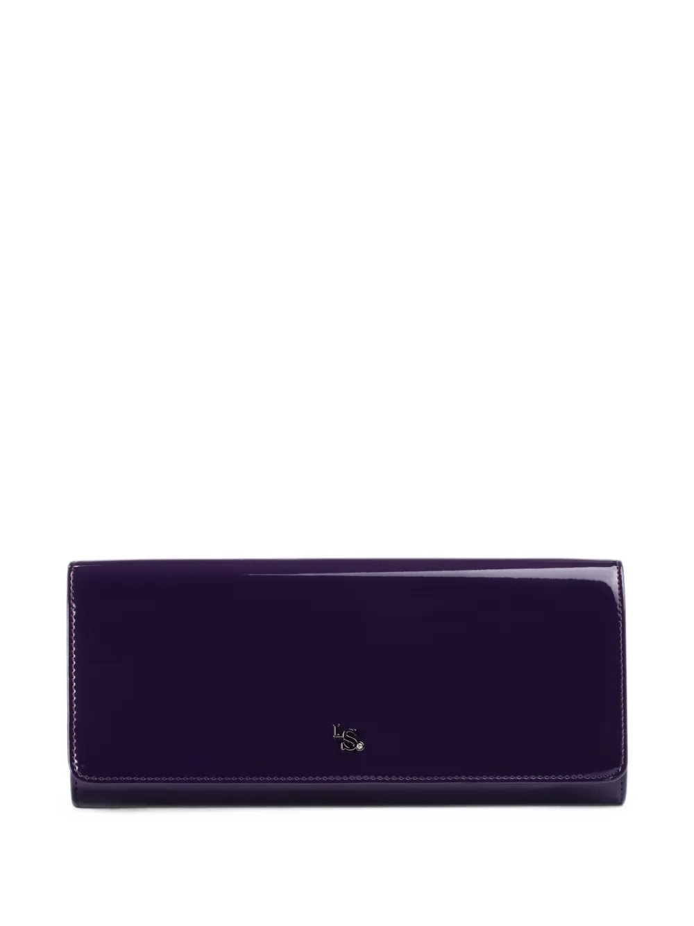 Le Silla Clutch con finitura verniciata e logo - Viola