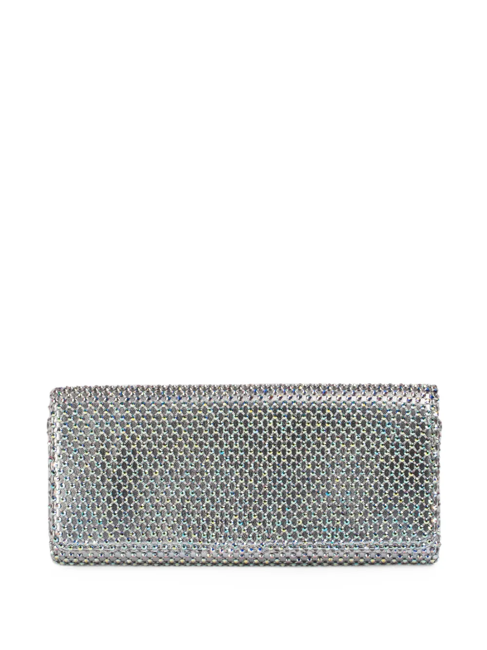 Le Silla Gilda crystal-embellished clutch bag - Argento