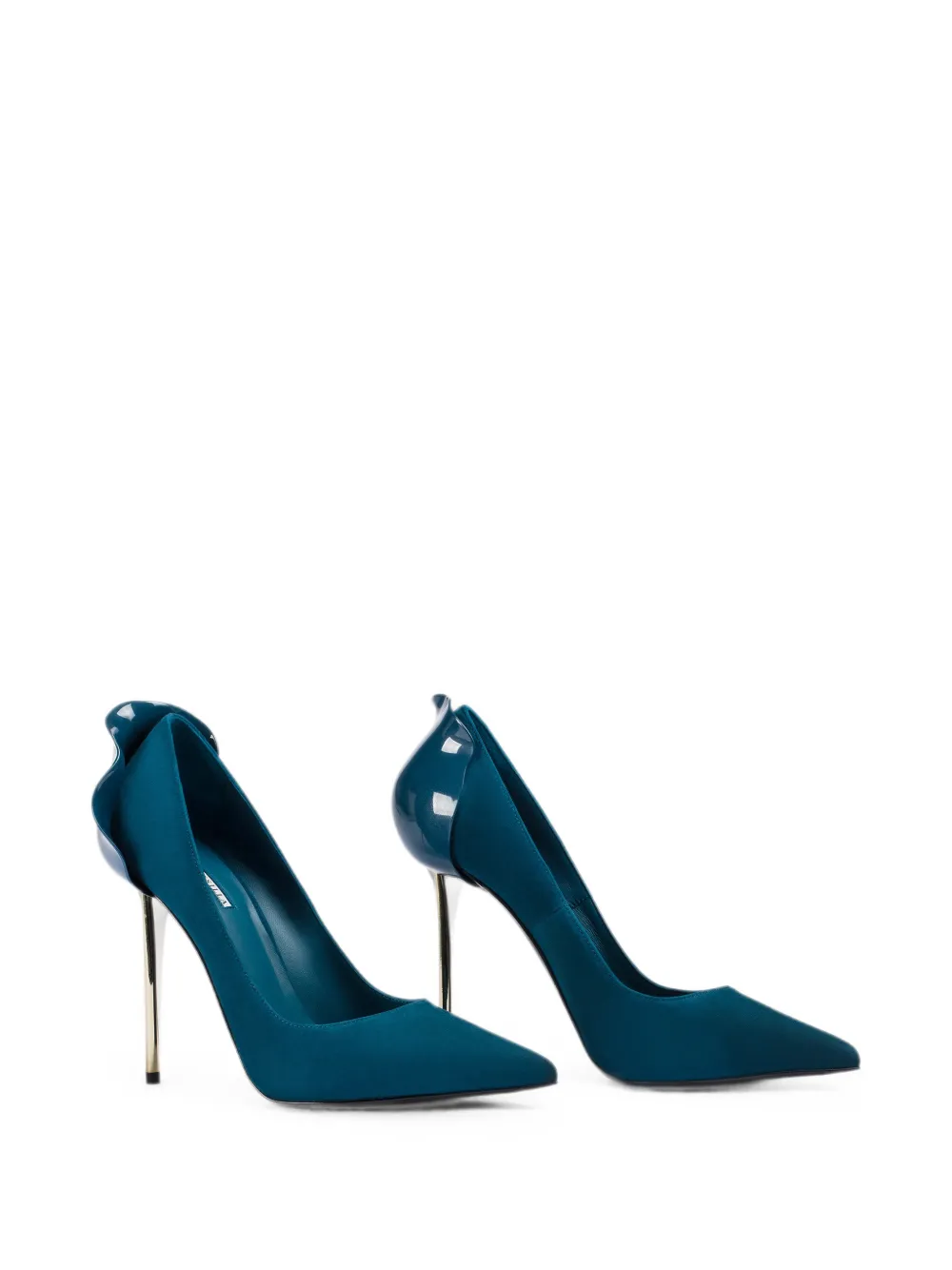 Le Silla Petalo suede pumps Blauw