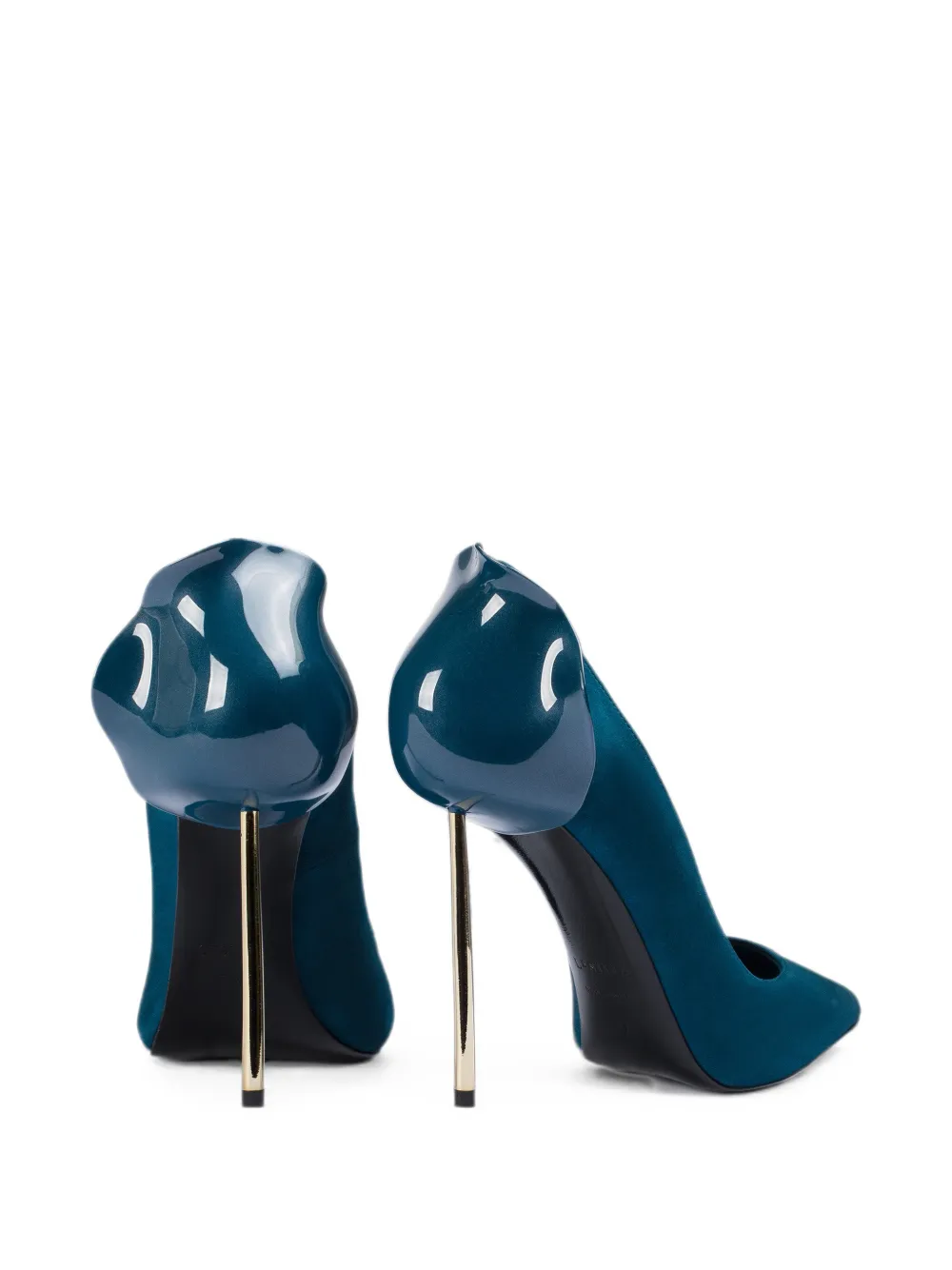 Le Silla Petalo suede pumps Blauw