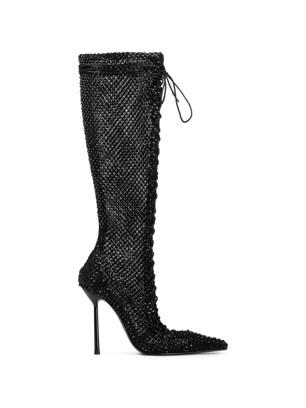Le Silla Stiefel mit Kristallen - Schwarz