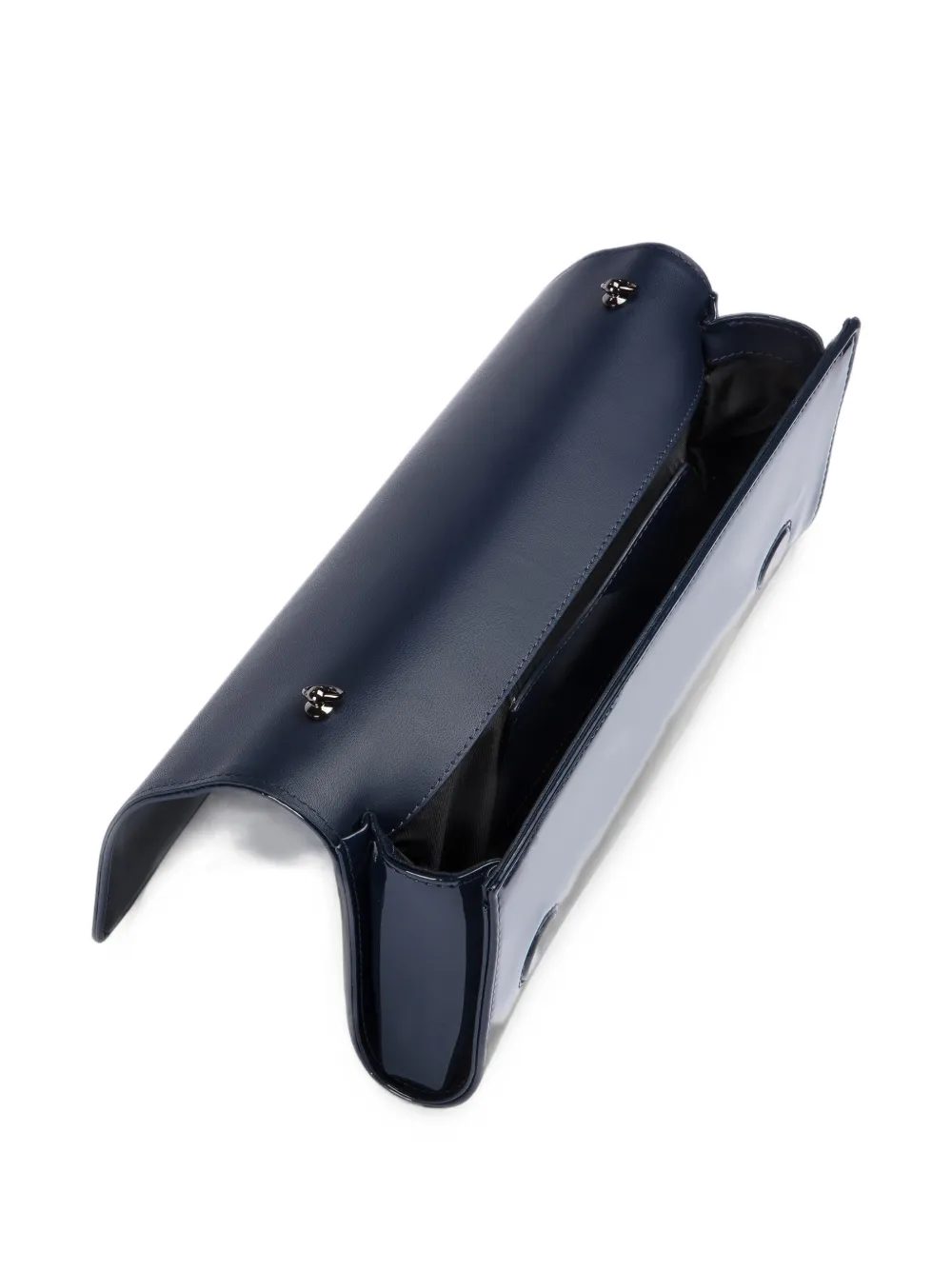 Le Silla logo-plaque patent-finish clutch bag Blauw