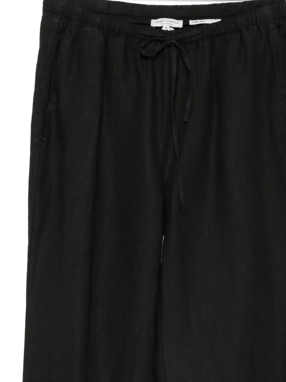 Marc O'Polo Broek met elastische tailleband en trekkoord Zwart