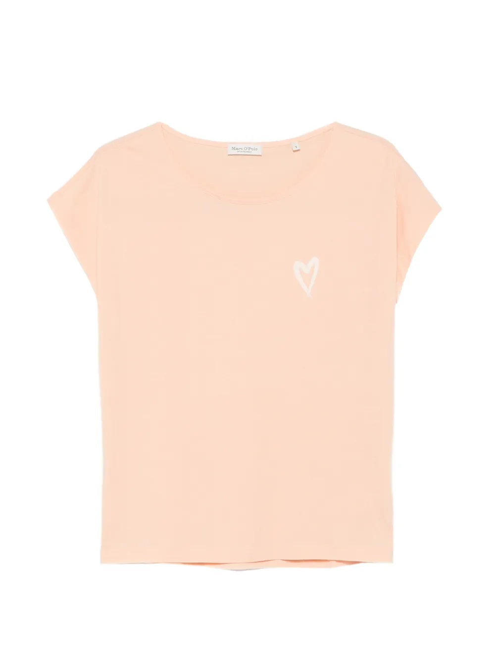 Marc O'Polo T-shirt con stampa a cuore - Arancione