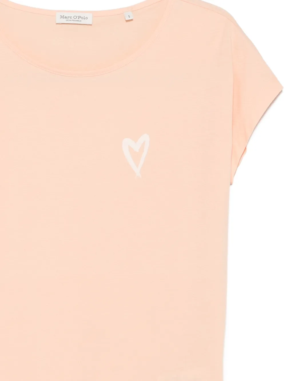 Marc O'Polo T-shirt met hartprint Oranje