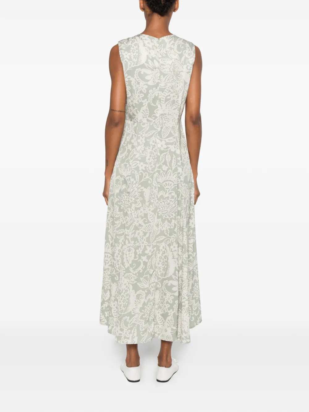 Marc O'Polo Midi-jurk met bloemenprint Groen
