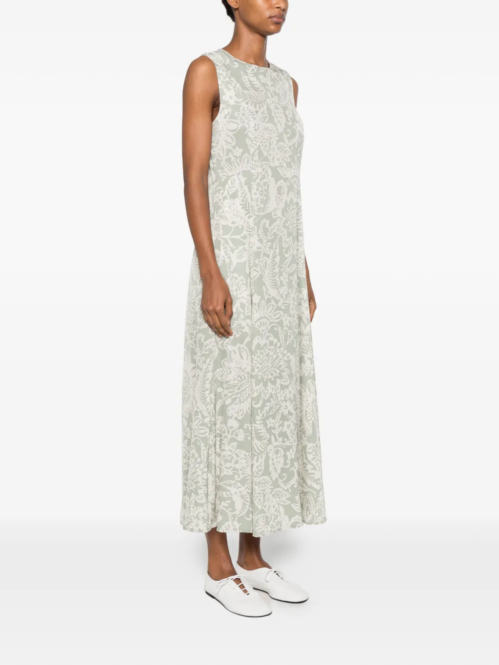 Marc O'Polo Midi-jurk met bloemenprint Groen