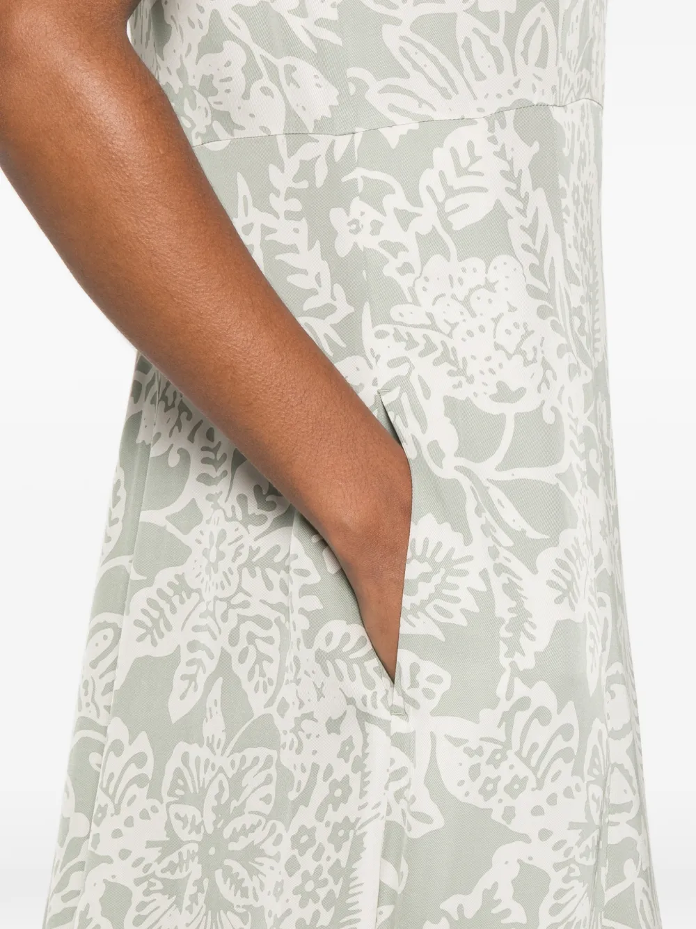 Marc O'Polo Midi-jurk met bloemenprint Groen