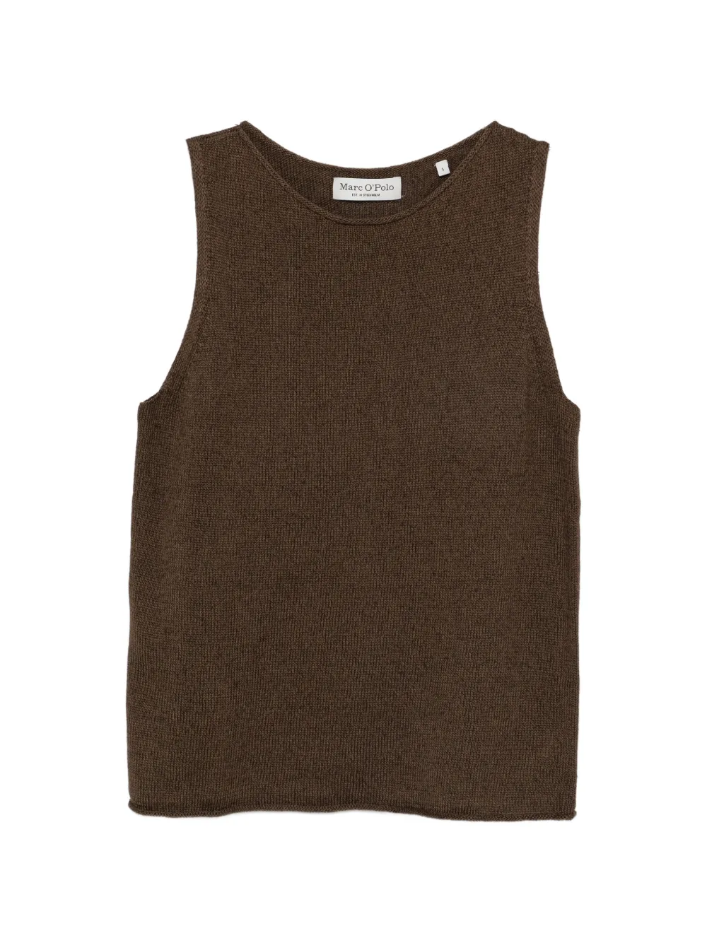 Marc O'Polo fine-knit sleeveless vest - Marrone
