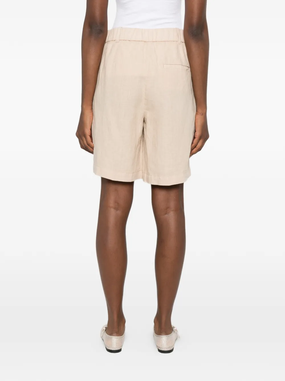 Marc O'Polo Shorts met trekkoordtaille Beige