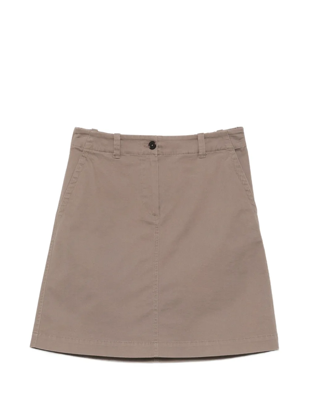 Marc O'Polo button-fastening mini skirt - Marrone