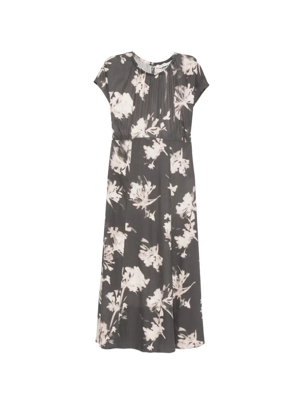 Marc O'Polo floral-print side-slit midi dress - Grigio