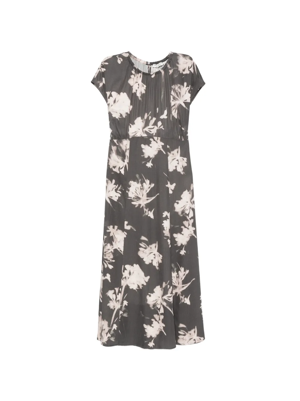 Marc O'Polo floral-print side-slit midi dress - Grigio