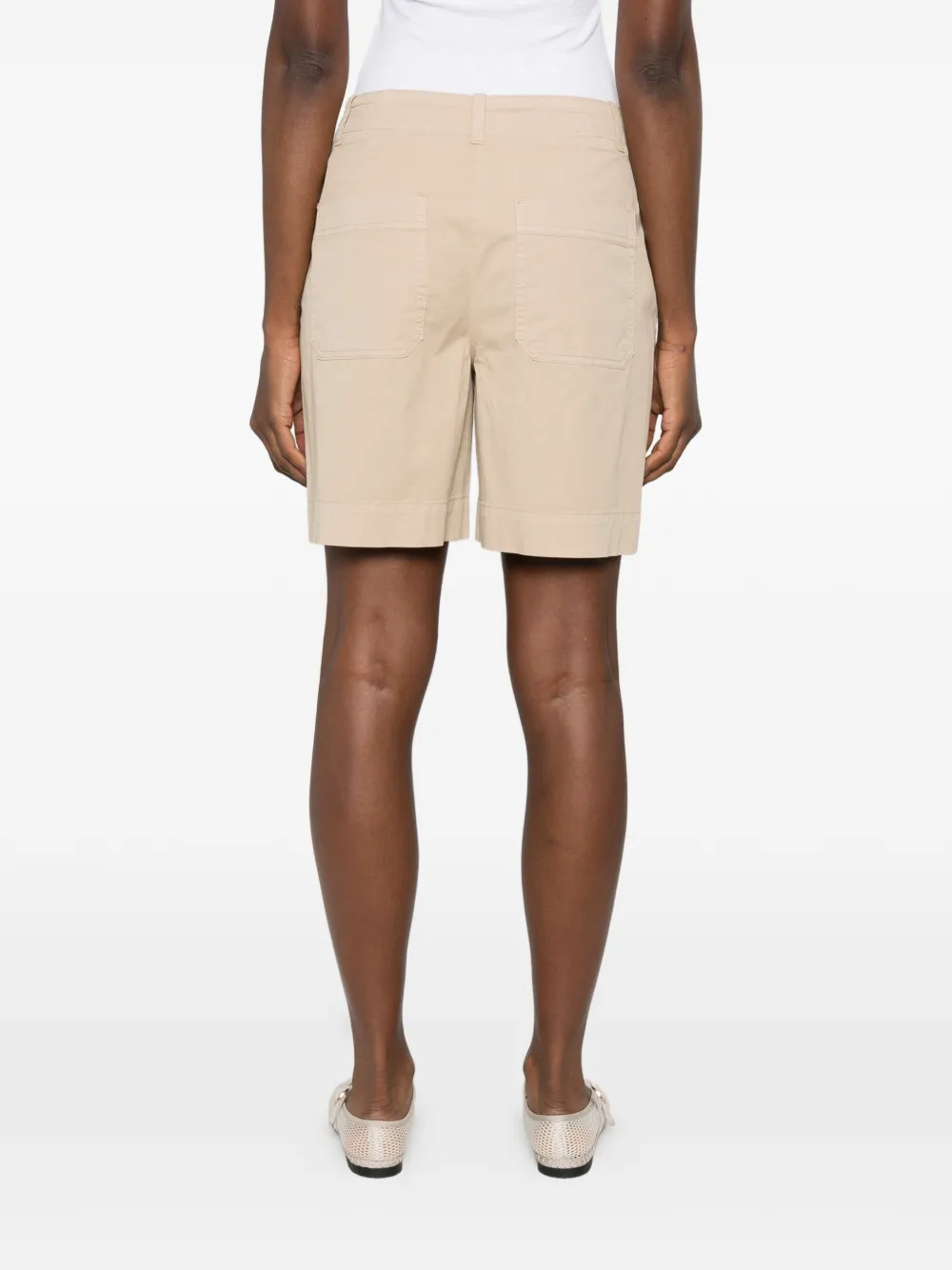 Marc O'Polo Shorts met knoopsluiting Beige