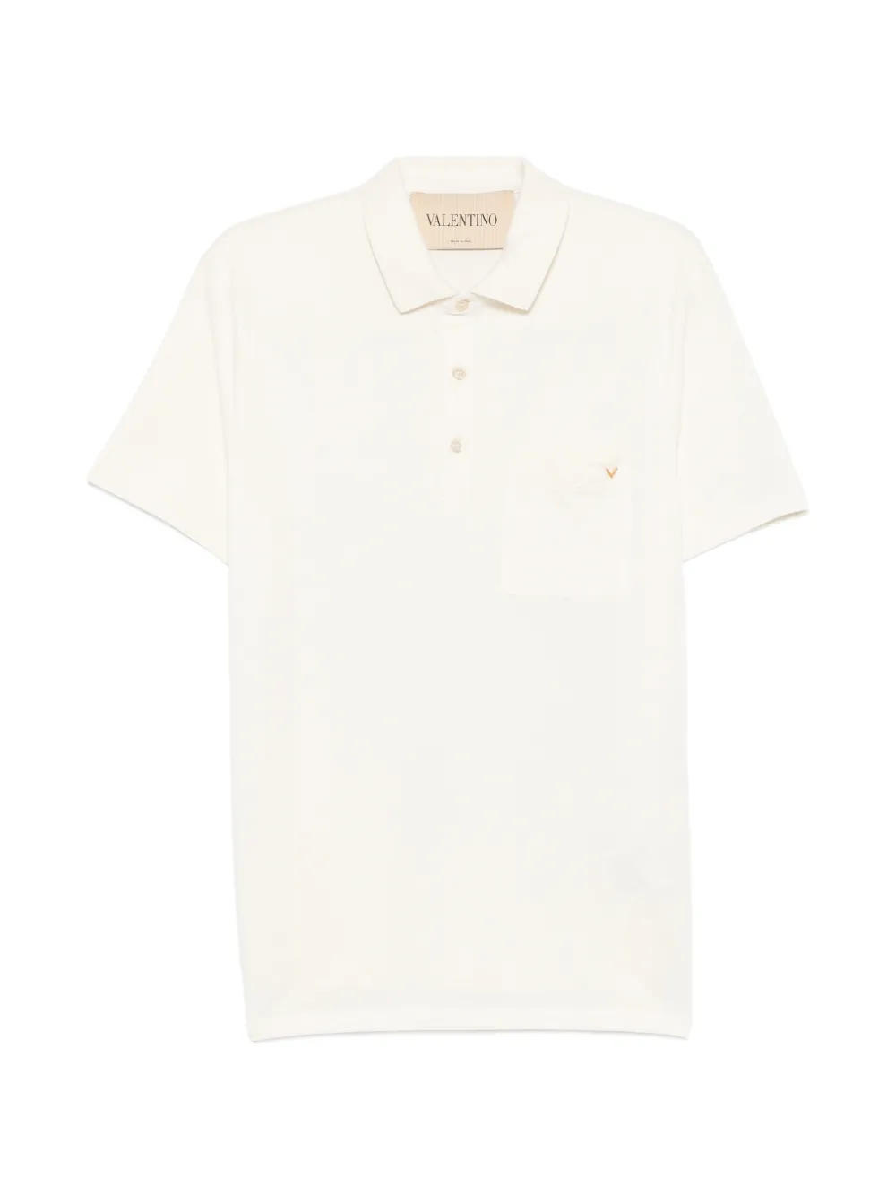 Valentino Garavani VLogo-plaque pocket polo shirt - Toni neutri