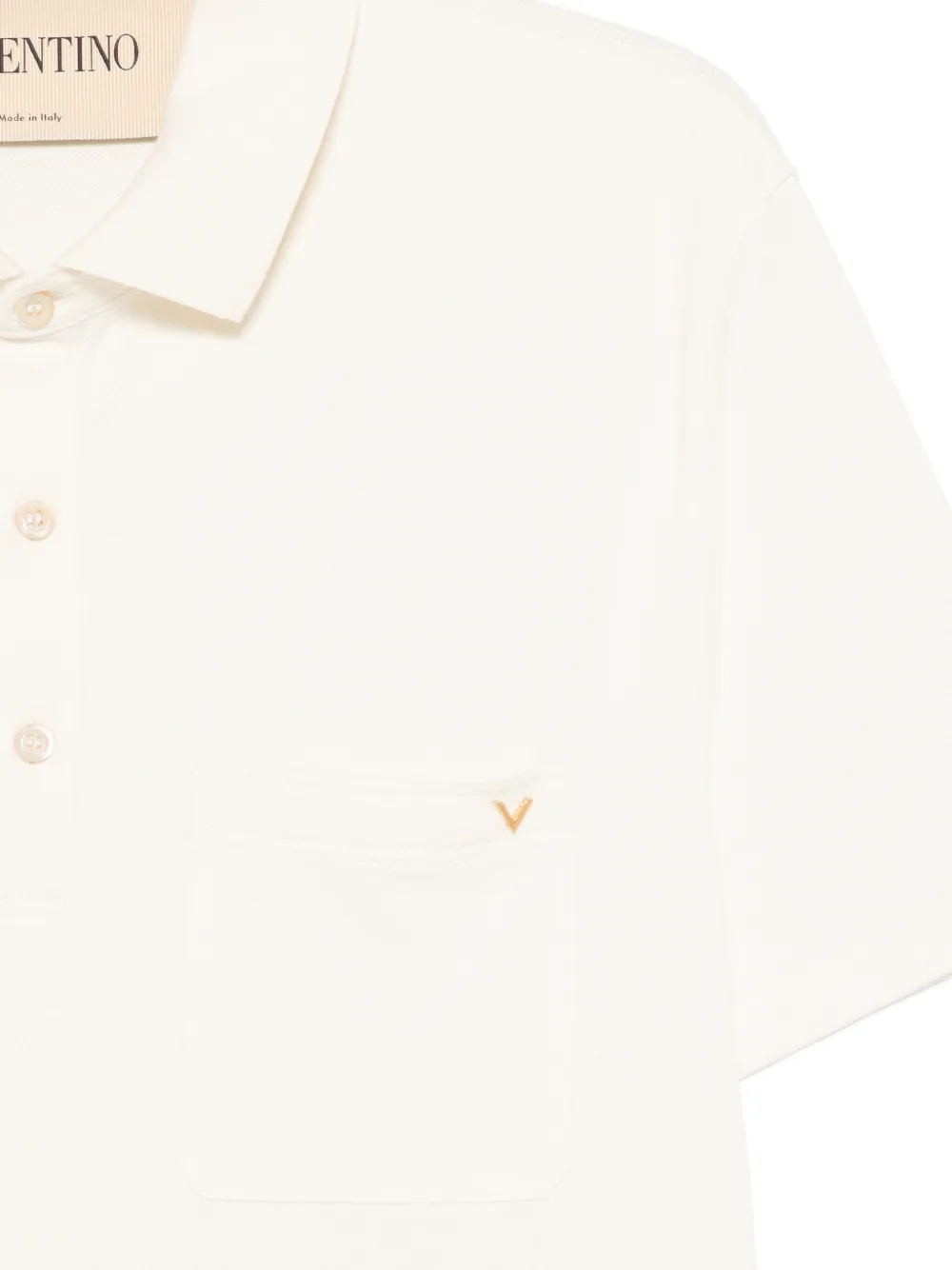 Valentino Garavani Poloshirt met VLogo-plakkaat Beige
