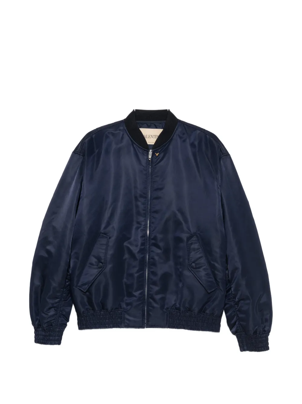Valentino Garavani V-logo zip-up bomber jacket - Blu