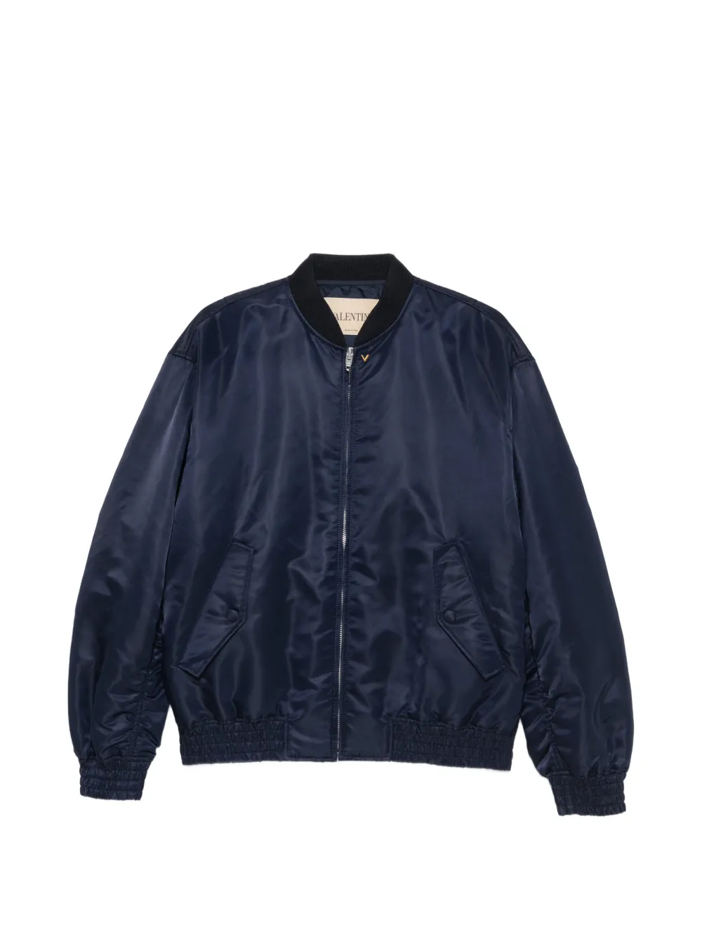 Valentino Garavani V-logo zip-up bomber jacket - Blu