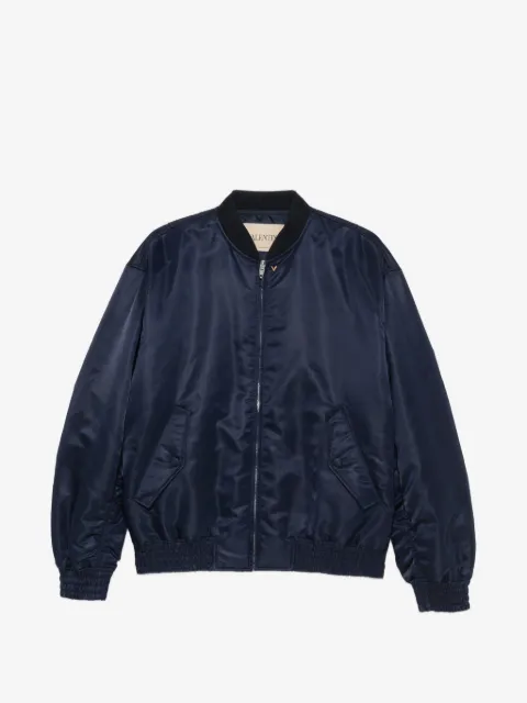 Valentino Garavani nylon bomber jacket with Vgold