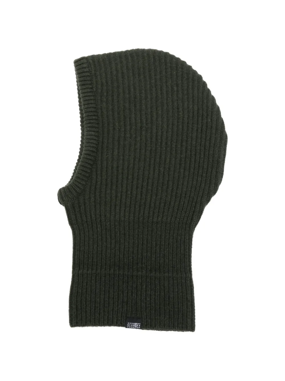 MM6 Maison Margiela ribbed-knit balaclava - Verde