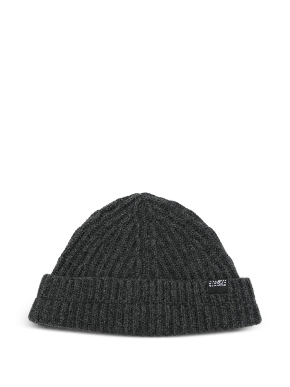 MM6 Maison Margiela ribbed-knit beanie hat - Grigio