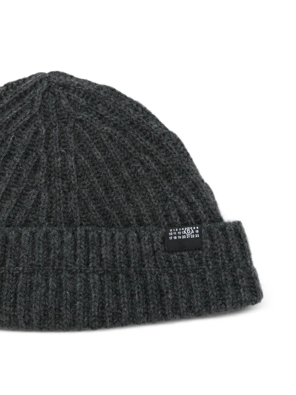 MM6 Maison Margiela Numeric gebreide muts Grijs
