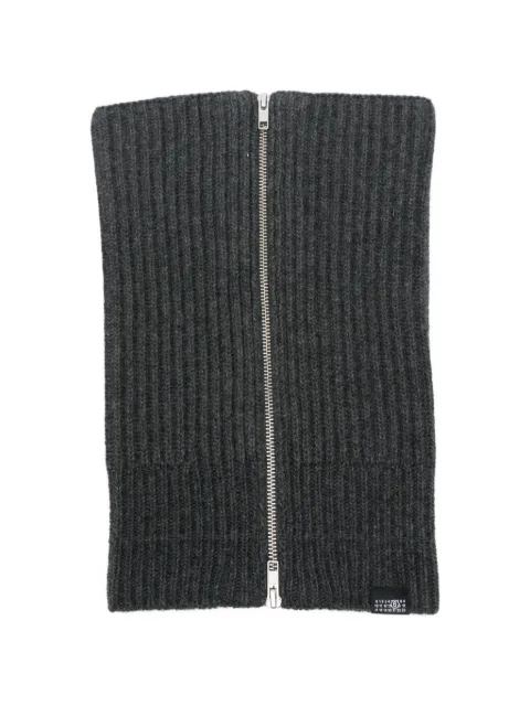 MM6 Maison Margiela ribbed-knit zip-up neck warmer