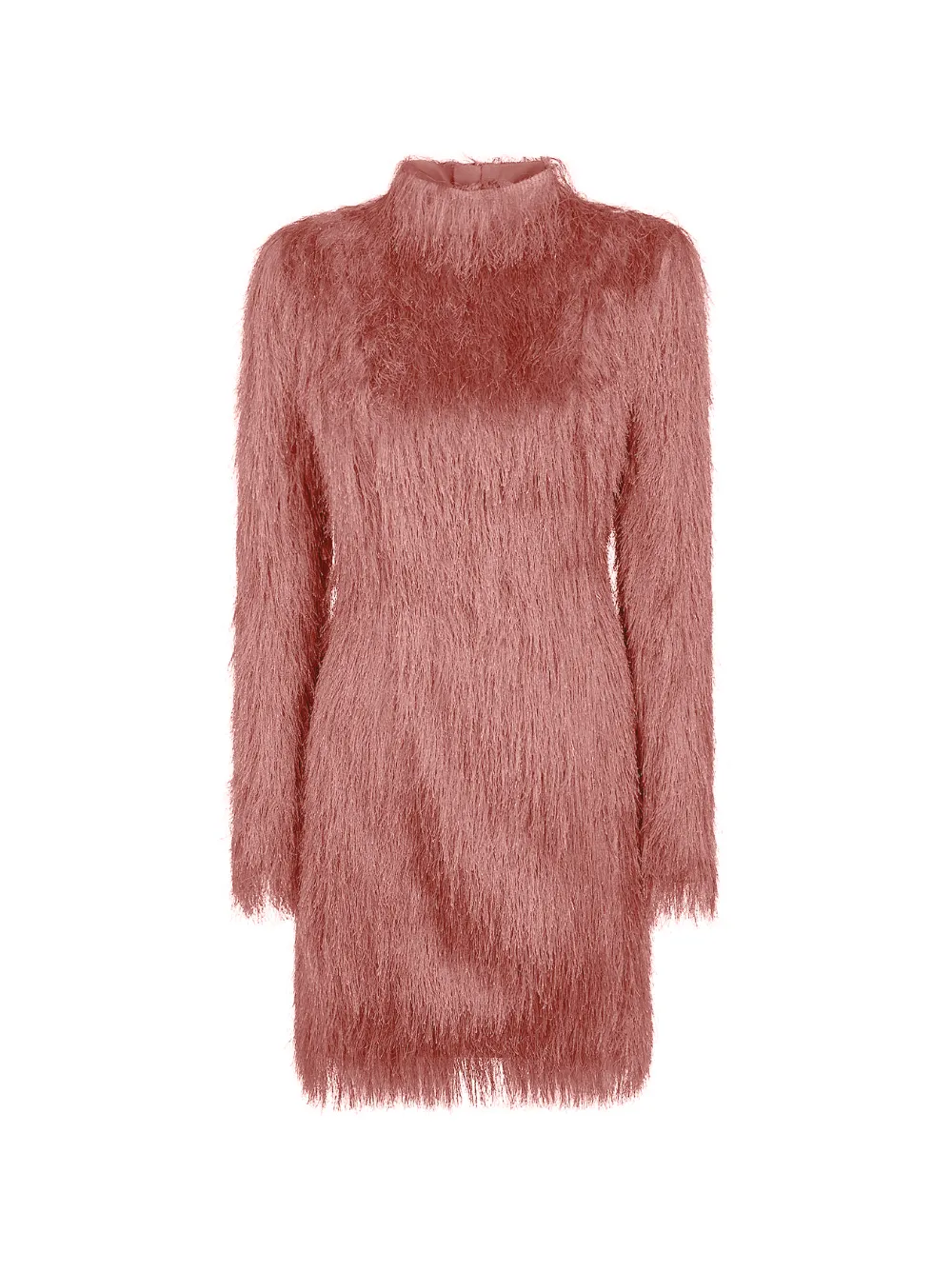 Balmain fringed long-sleeve mini dress - Rosa
