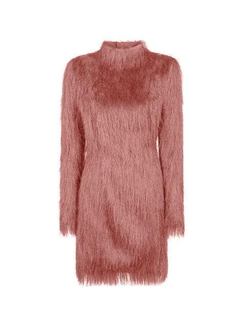 Balmain fringed long-sleeve mini dress