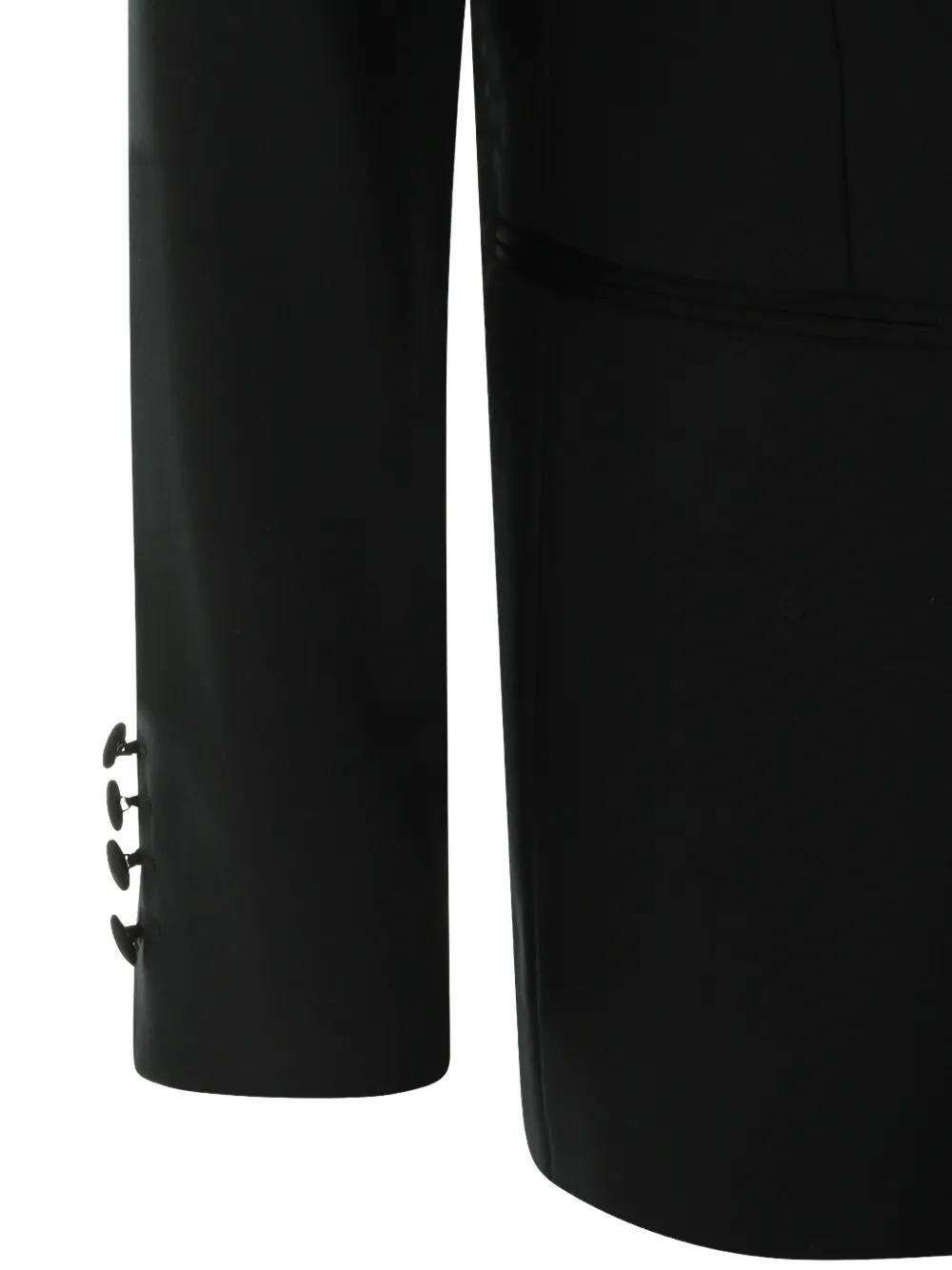 Canali Wollen colbert met dubbele rij knopen Zwart