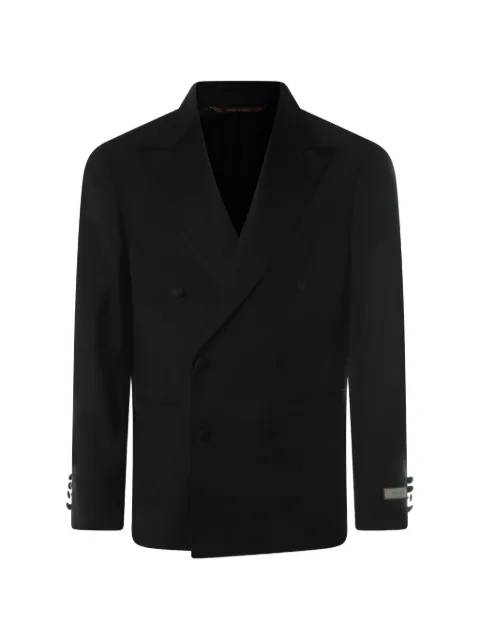 Canali double-breasted wool suit jacket
