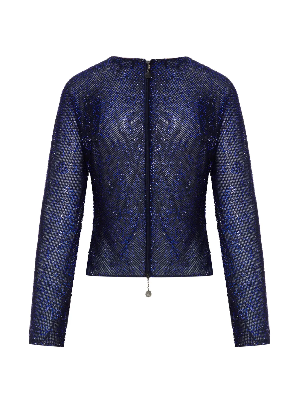 Giorgio Armani crystal-embellished top - Blu