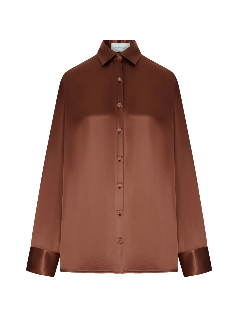 THE NINA STUDIO back-opening shirt - Marrone