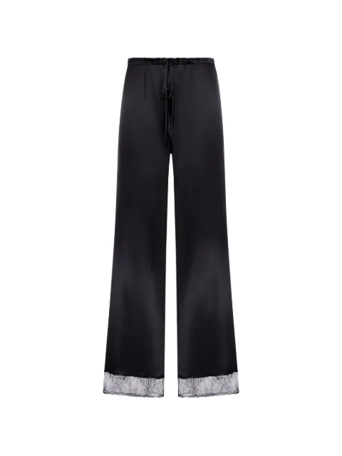 THE NINA STUDIO pantalones con ribete de encaje