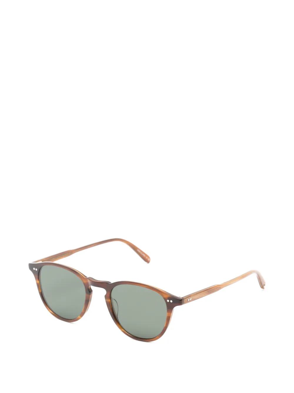 Garrett Leight Zonnebril met rond montuur Bruin