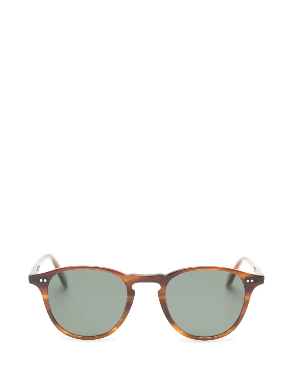 Garrett Leight Hampton round-frame sunglasses - Marrone